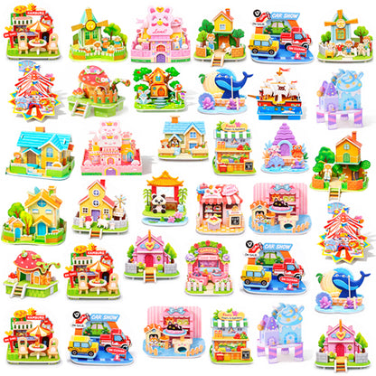 Mini kit de rompecabezas de casa 3D