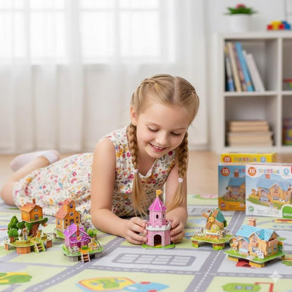 Mini kit de rompecabezas de casa 3D