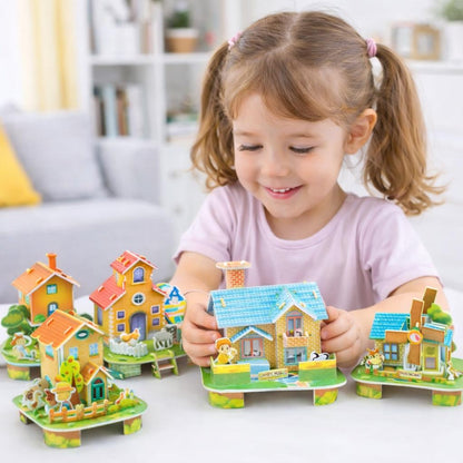Mini kit de rompecabezas de casa 3D